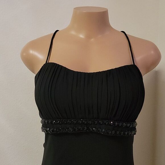 S.L FASHION BEADER DESIGN EMBELLISHMENTS SLEEVELESS SHEATH DRESS - Picture 10 of 13